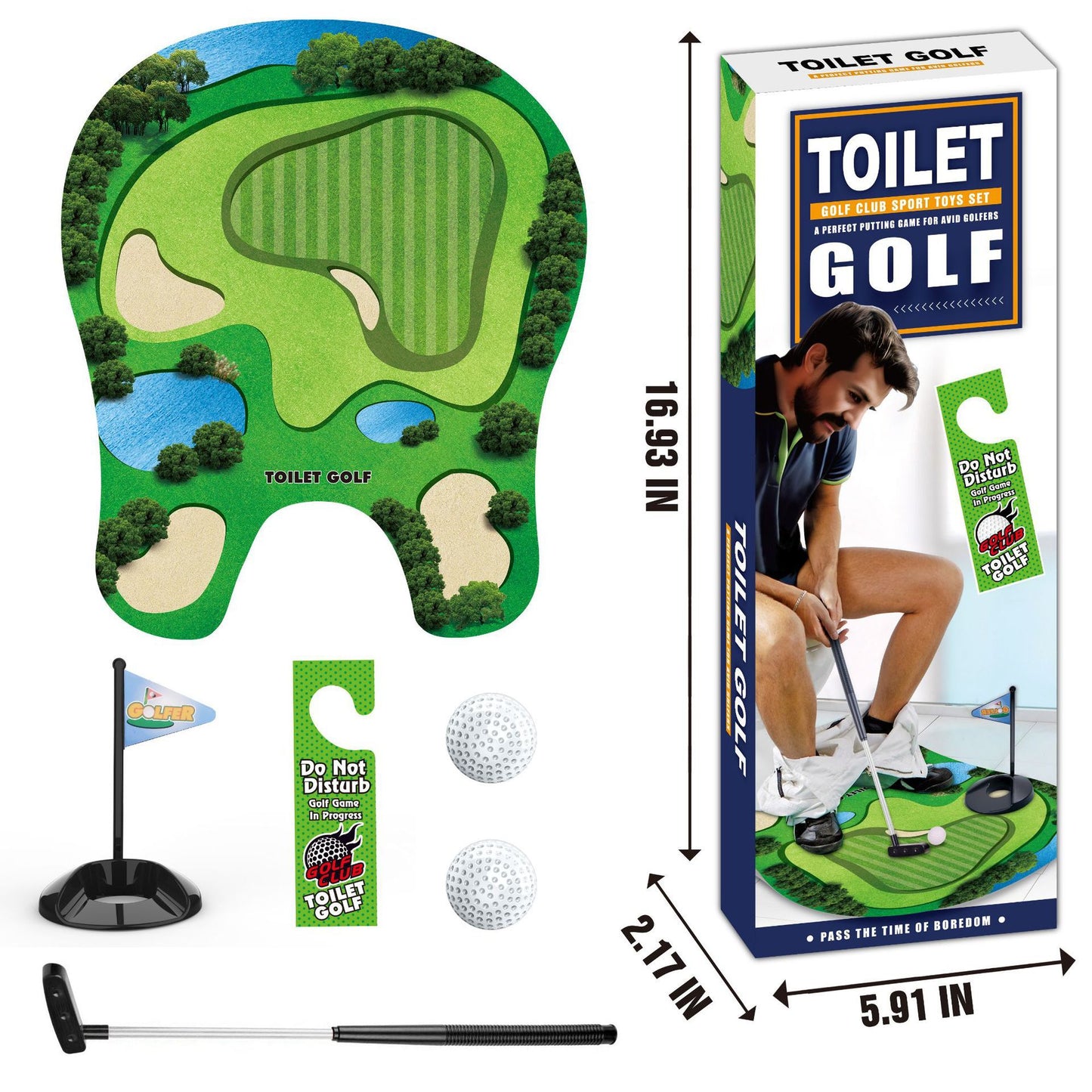 Mini Toilet Golf Game Set